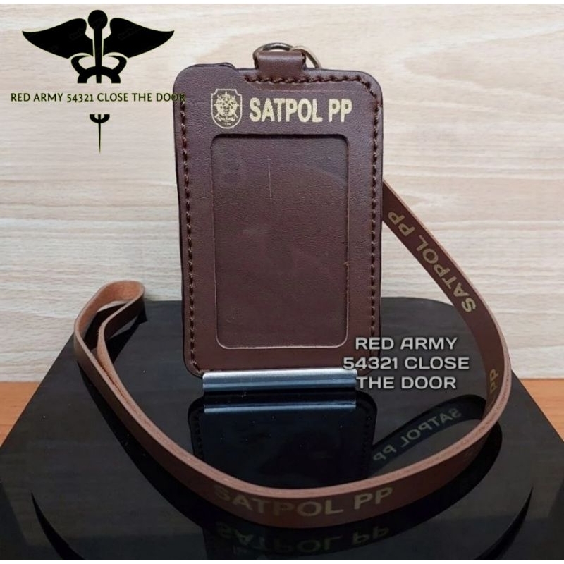 

ID Card Holder Tali Lanyard Name Tag Logo SATPOL PP
