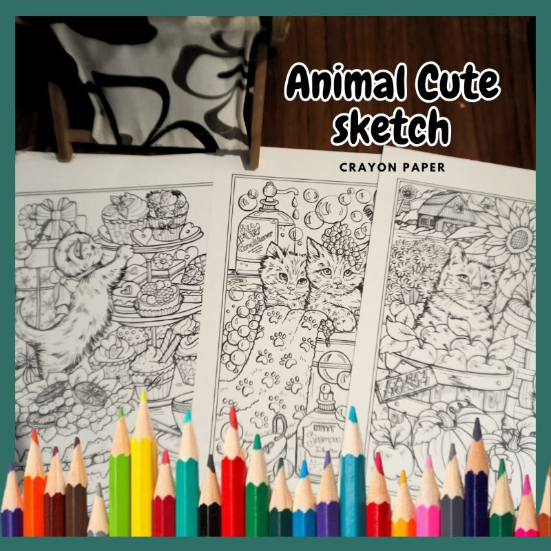 

Gambar Sketsa Mewarnai Hewan Lucu Part 2 - Kertas Hvs A4 80 Gsm - Buku Mewarnai - Gambar Mewarnai - Lembaran Mewarnai