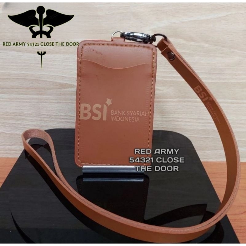 

ID Card Holder Tali Lanyard Name Tag Logo BSI