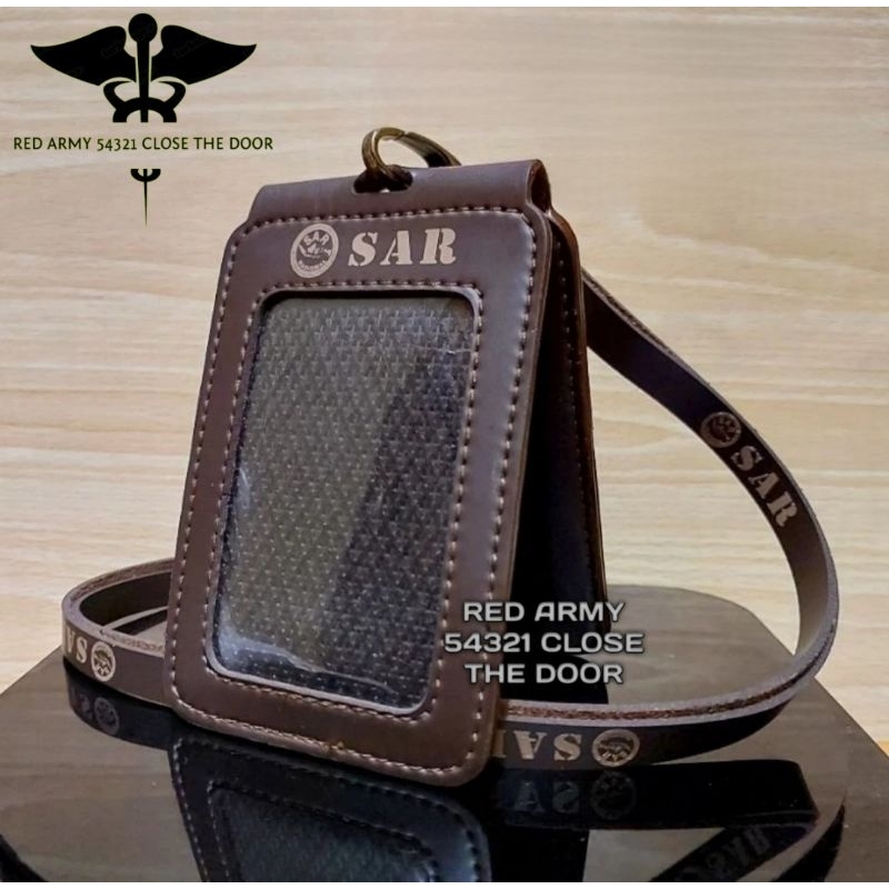 

ID Card Holder Tali Lanyard Name Tag Logo SAR Model Lipat