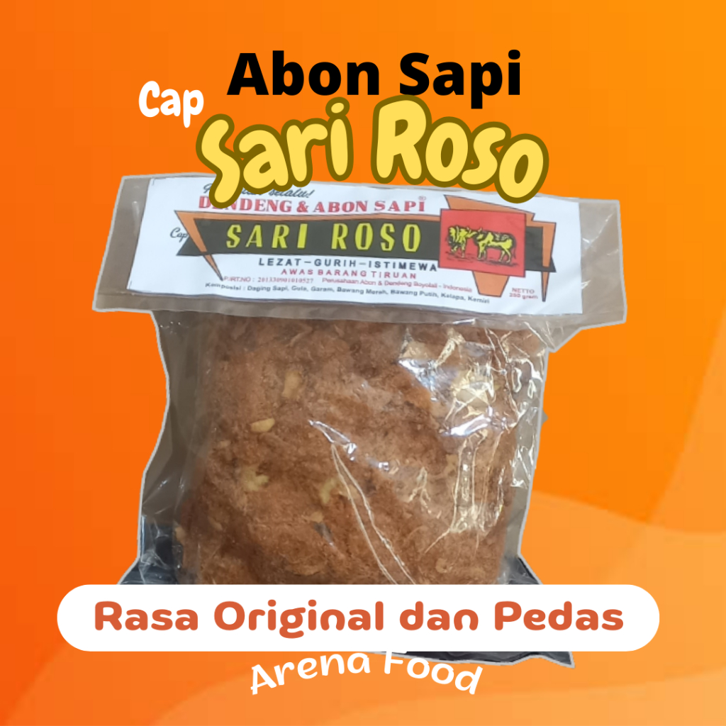 

Abon sapi cap SARI ROSO 250gram