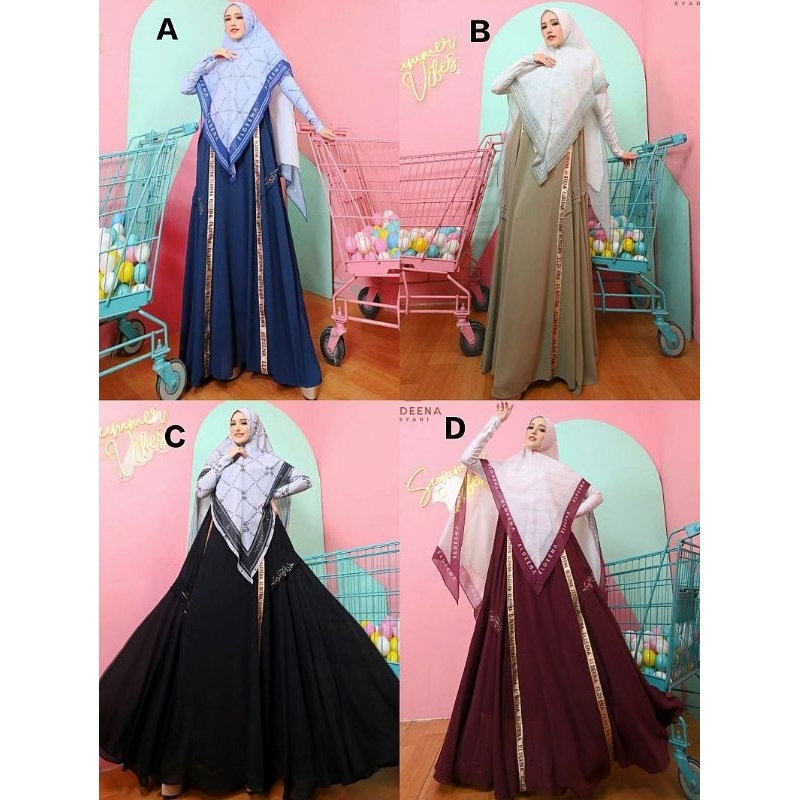 Aurora Series by Eldeena Syari || Set Gamis Syari Eldeena