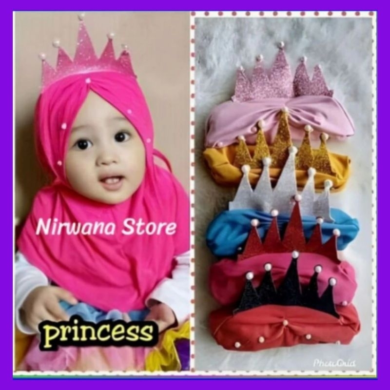 kerudung bayi 0 6 12 bulan sampai 1 2 tahun princess Hijab bayi jilbab anak