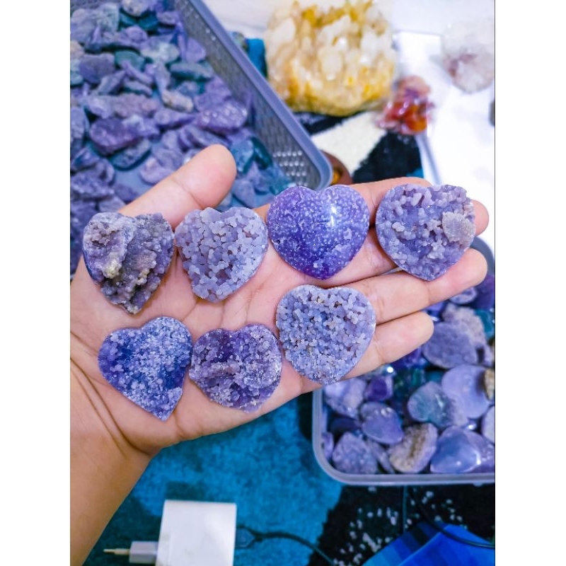 grape agate batu akik batu rajah kalung hiasan