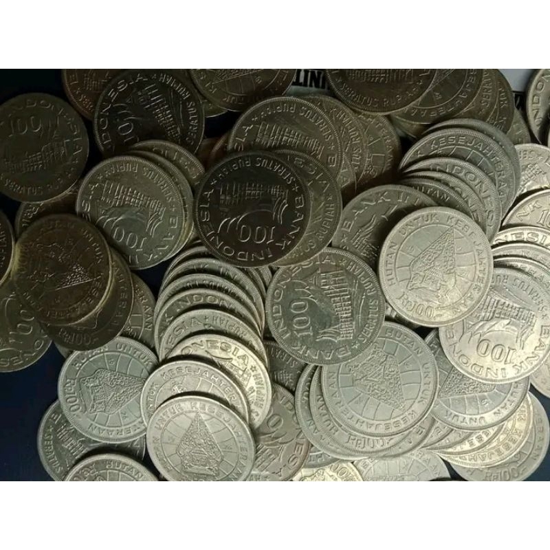 UANG KUNO KOIN 100 RUPIAH TIPIS WAYANG TAHUN 1978