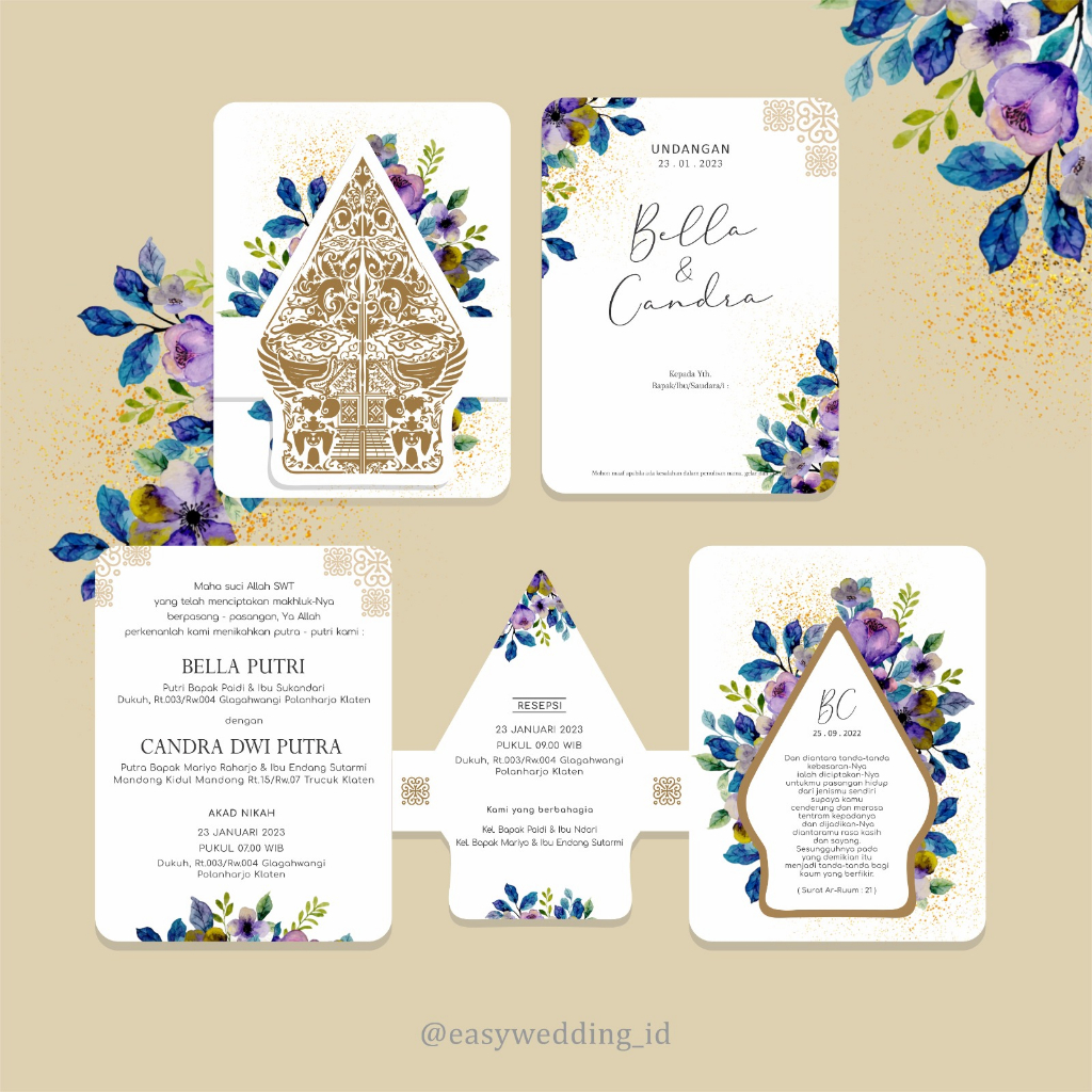 UNDANGAN PERNIKAHAN CUSTOM Gunungan Jawa Modern