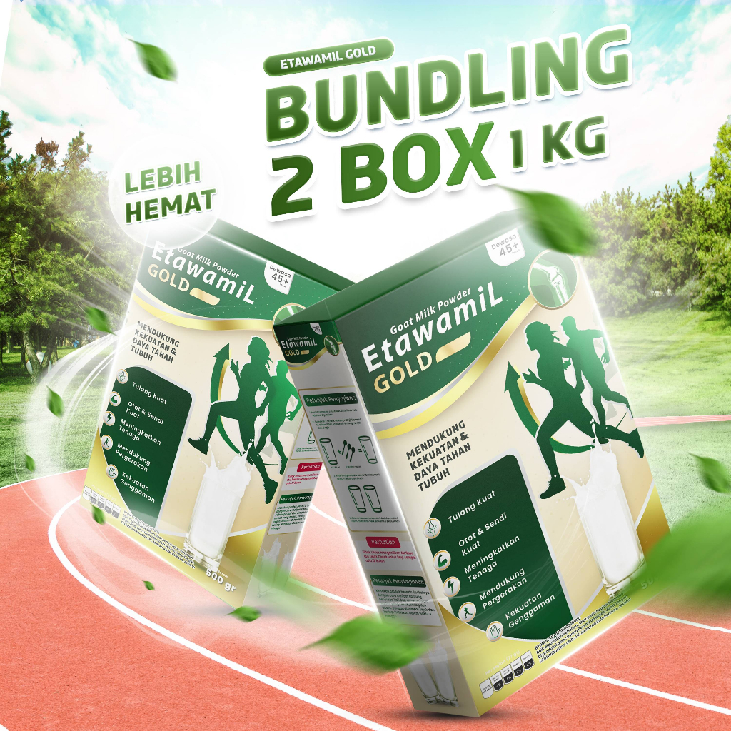 

ETAWAMIL GOLD Susu Kambing Etawa Bubuk Herbal - Sendi Tulang Cegah Osteoporosis Halal BPOM 1000 gram 1 KG