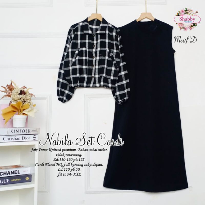 ELMIRA SET MAXY DRESS CRICKLE VALENT DAN NABILA SET CARDI MAXY SHABBY