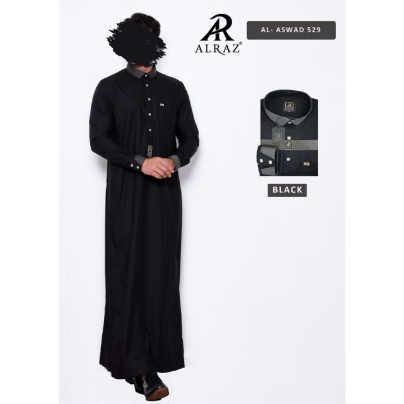jubah Alraz Hitam Manset, Jubah Alraz Putih Manset, Gamis Alraz