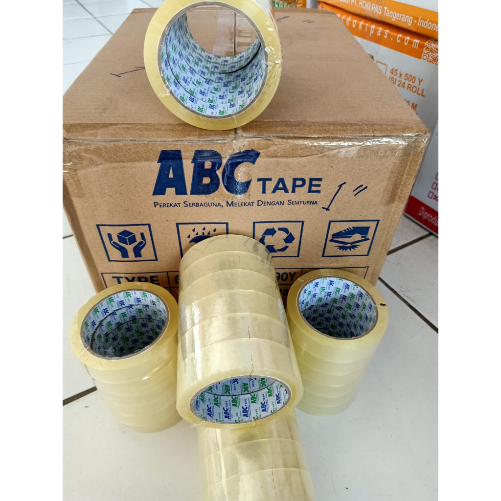 

LAKBAN BENING 24 MM( 1 INCH ) X80 YARD 45 MICRON ABC