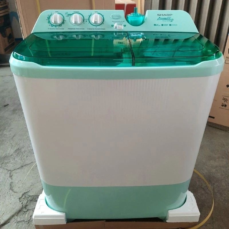 MESIN CUCI 2 TABUNG SHARP 10KG 10 KG EST 1070
