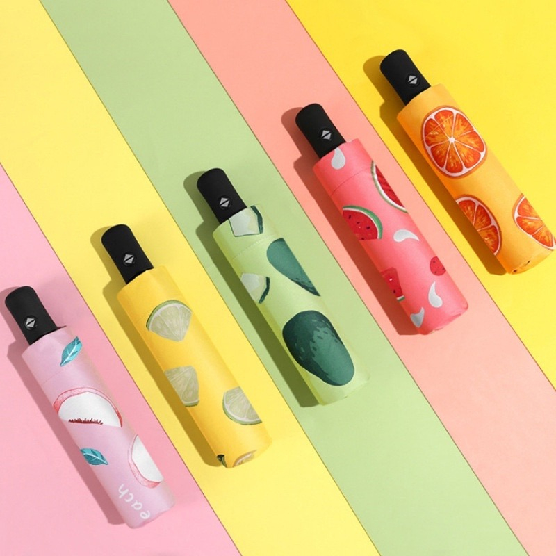 SUPERMARKET IMPORT Payung Lipat Motif Buah Payung Lipat Lucu Payung Lipat Anti Sinar Uv Payung Lipat