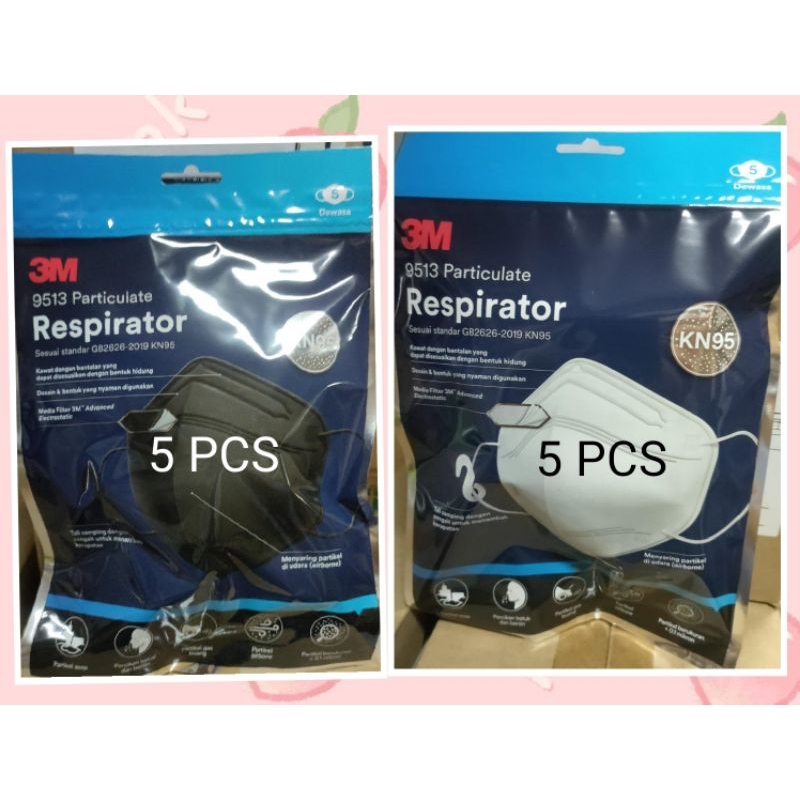 Masker Respirator 3M Nexcare KF94 | 3M KN95 9513 isi 5 pcs