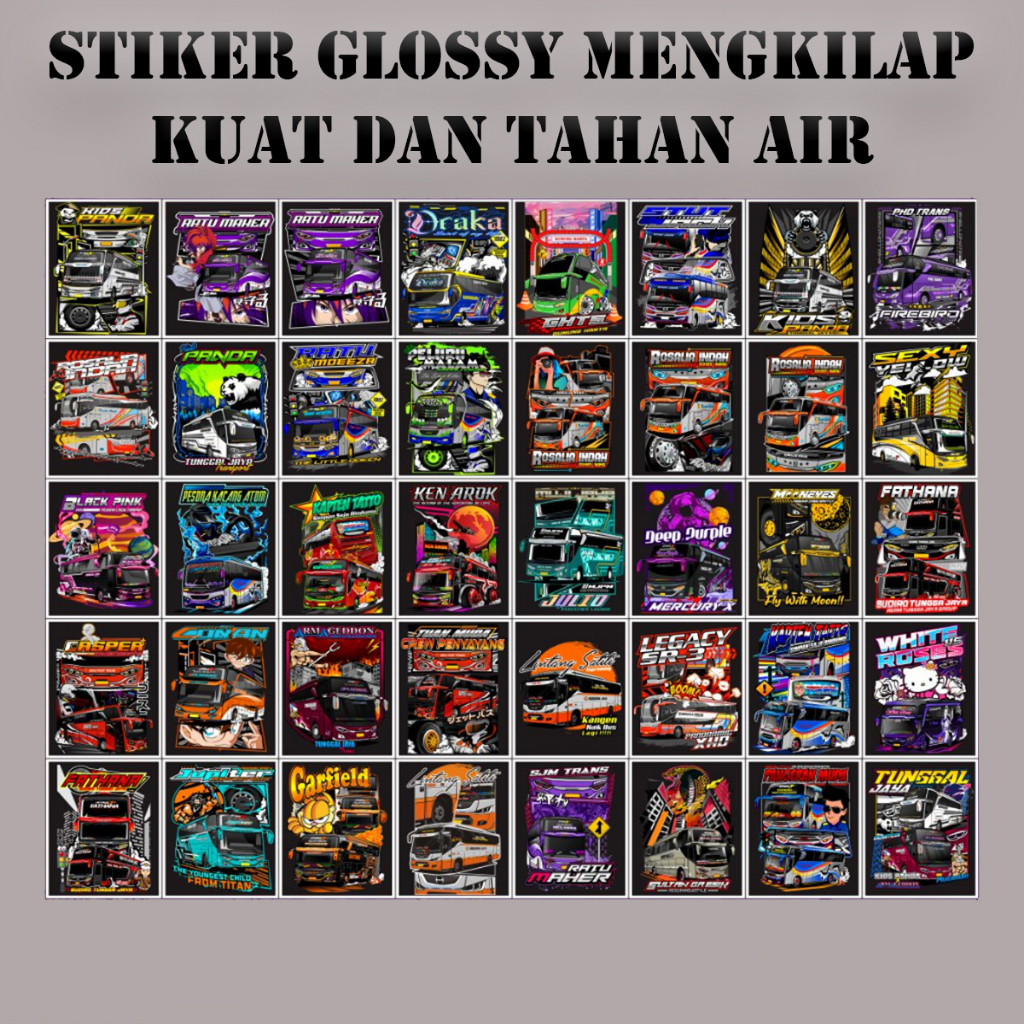 

Cetak Stiker Bus Basuri Viral A4 Glossy Mengkilap Anti Air Termurah