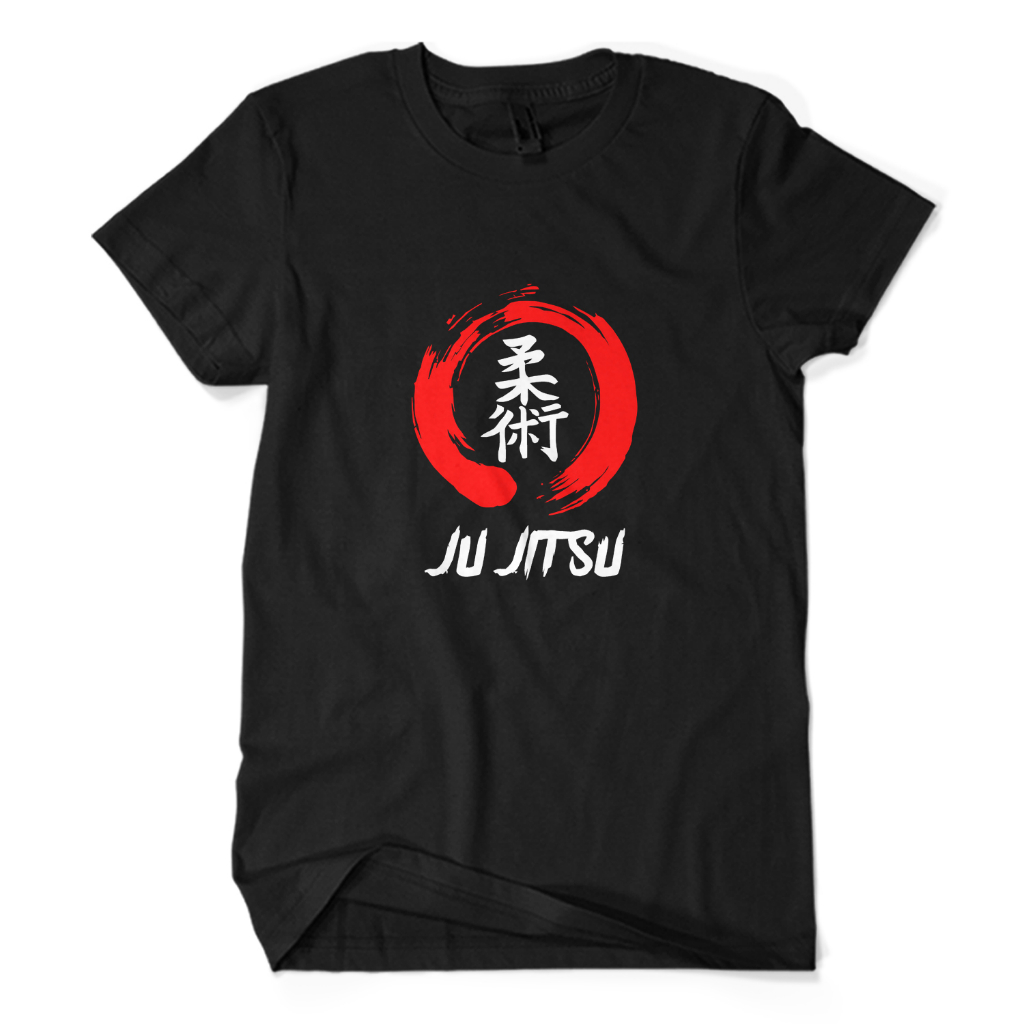 Kaos Pria Premium JU JITSU - Baju Olahraga Sport Bela Diri Jepang Unisex Dewasa