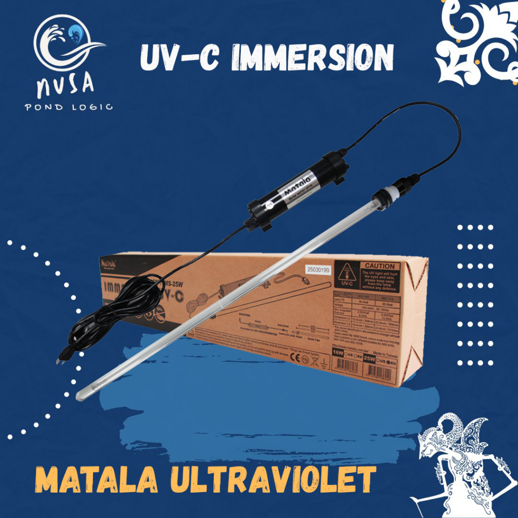 Lampu UV Celup Kolam Koi Matala Immersion UVC Ultraviolet Pond