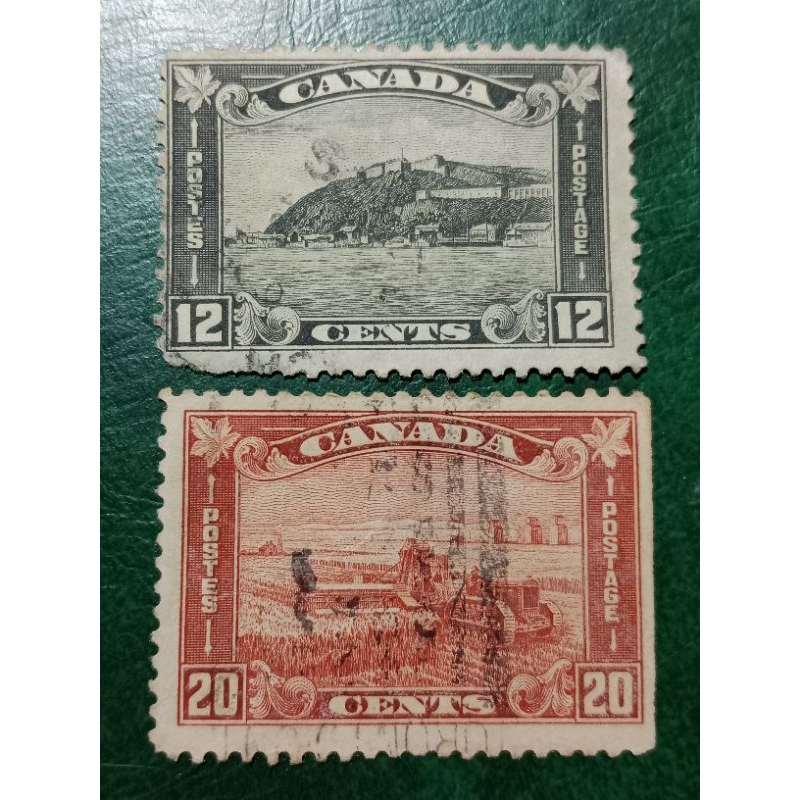 

Prangko lama Kanada 2 Pcs Definitive issue tahun 1930 used