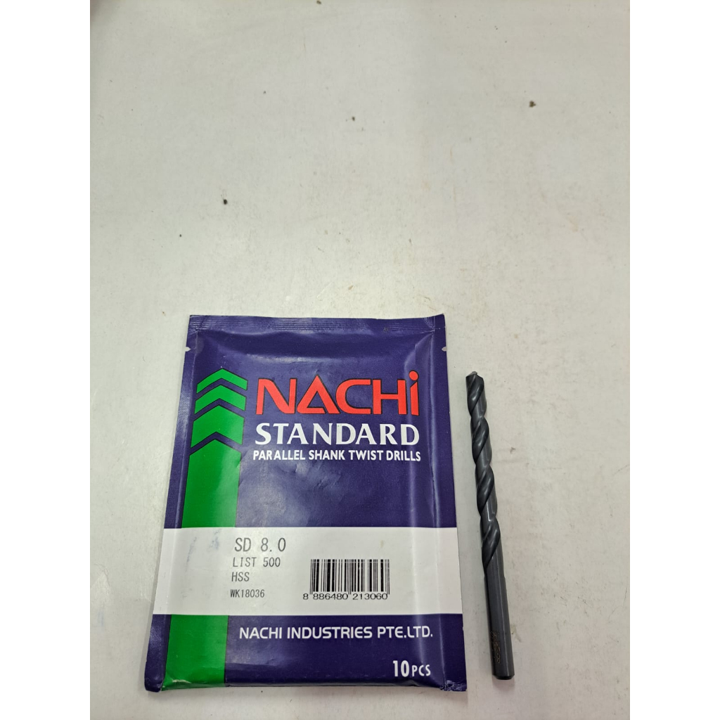 Shp1 NACHI Mata Bor NACHI 8MM Asli Mata Bor Besi NACHI 8MM Mata Bor Besi HSS