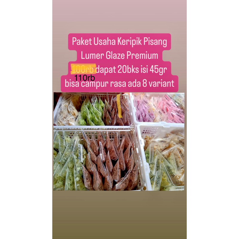 

PAKET USAHA KERIPIK LUMER 20pcs (VARIAN RASA TULIS DI CATATAN)