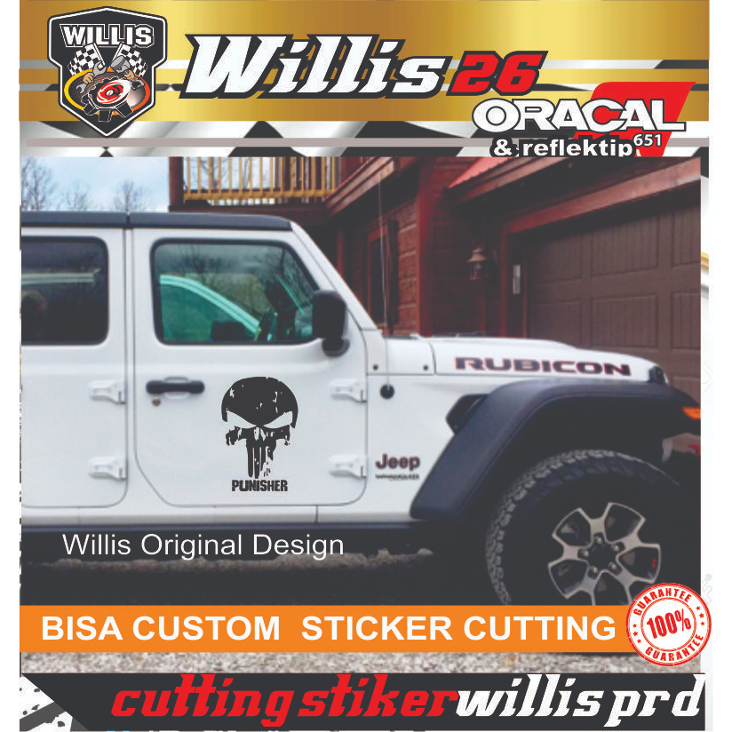 stiker cutting mobil punisher