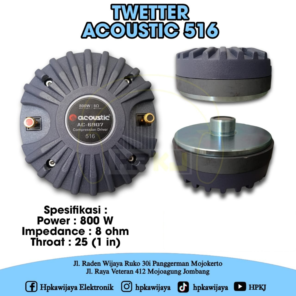 DRIVER TWEETER ACOUSTIC ACT - 516 Twiter acoustic act516
