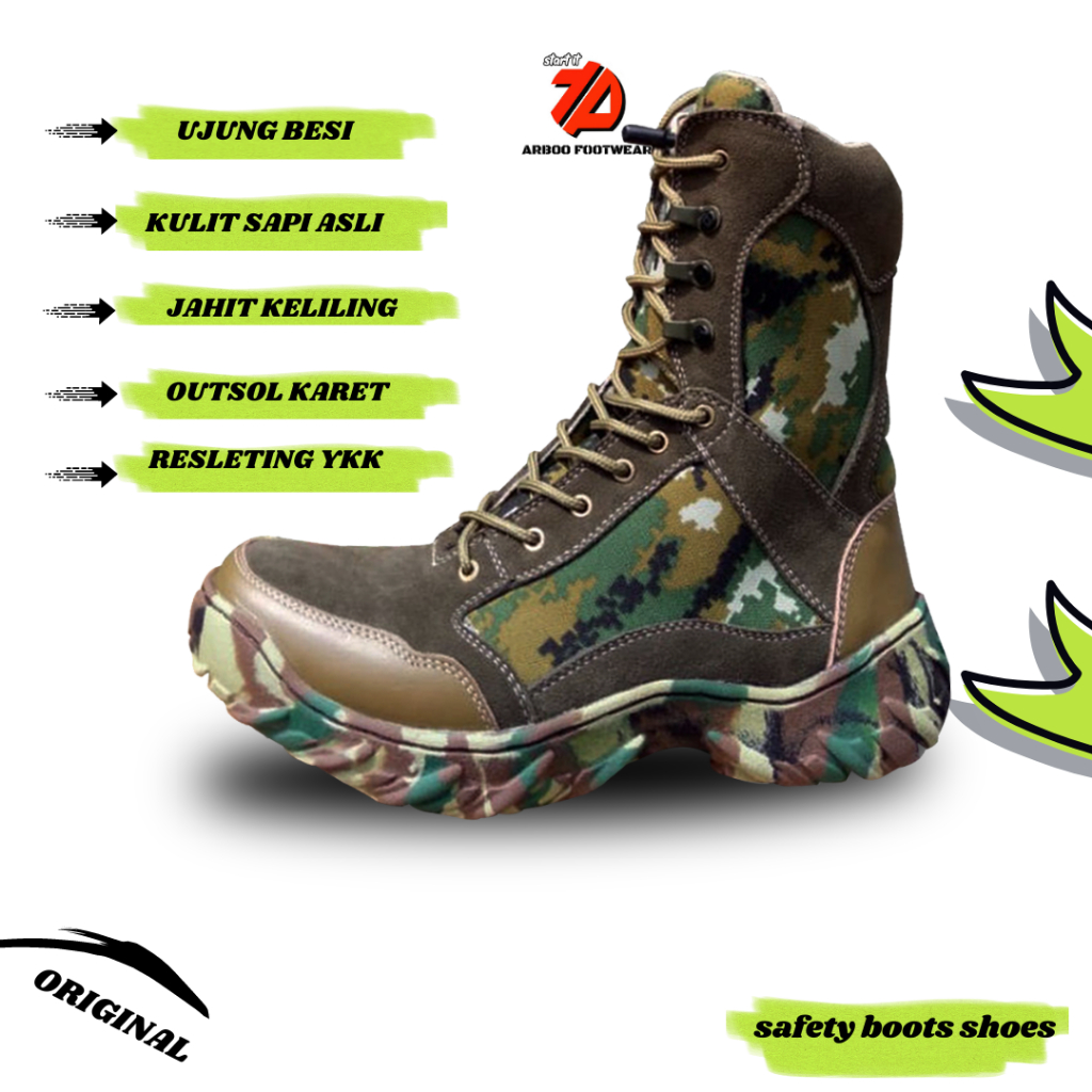 SEPATU PDL PRIA KULIT ASLI SEPATU PDL PRIA TNI SEPATU PDL LORENG KOSTRAD SEPATU PDL MILITARY AD TNI 