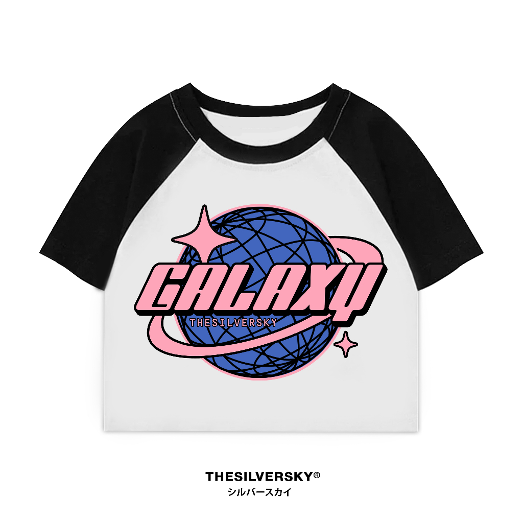 Thesilversky Galaxy Planet Crop Raglan