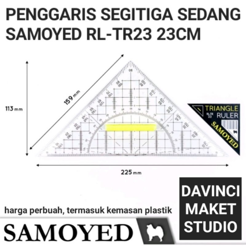 

Penggaris Segitiga Sedang Teknik Gagang Samoyed 23cm RL-TR23 Plastik Alat Bantu Maket Diorama - Triangle Technic Ruler
