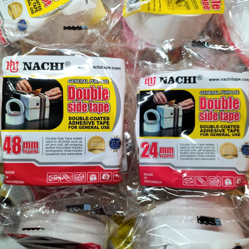 

Double Tape Nachi 24mm 1inch 48mm 2inch x 10yard Isolasi Bolak Balik Side ( 24 mm 48 mm 1 inch 2 inch 10yards 10 yard yards )