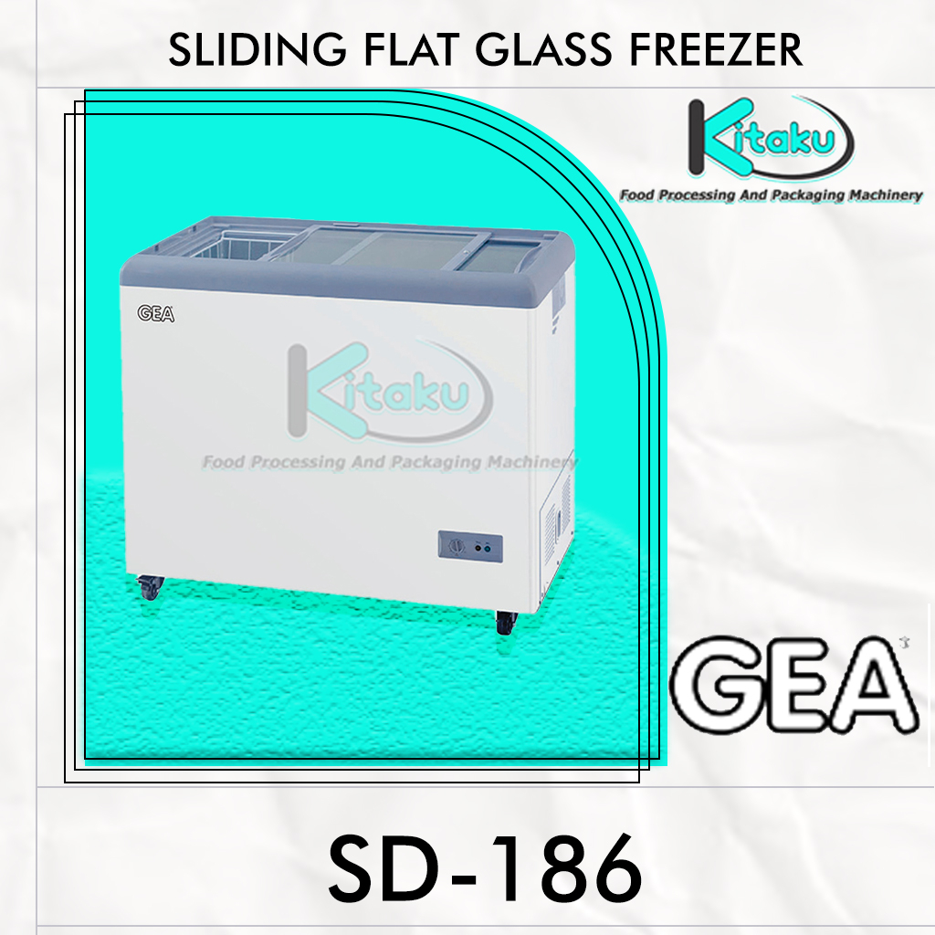 SD-186 Sliding Flat Glass Freezer GEA