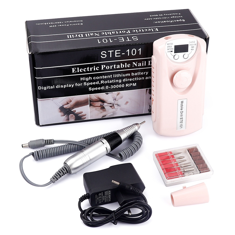 Alat Kikir Kuku Elektrik Portable Rechargeable Nail Drill Polisher Grinding Untuk Manicure Nail Art Tool