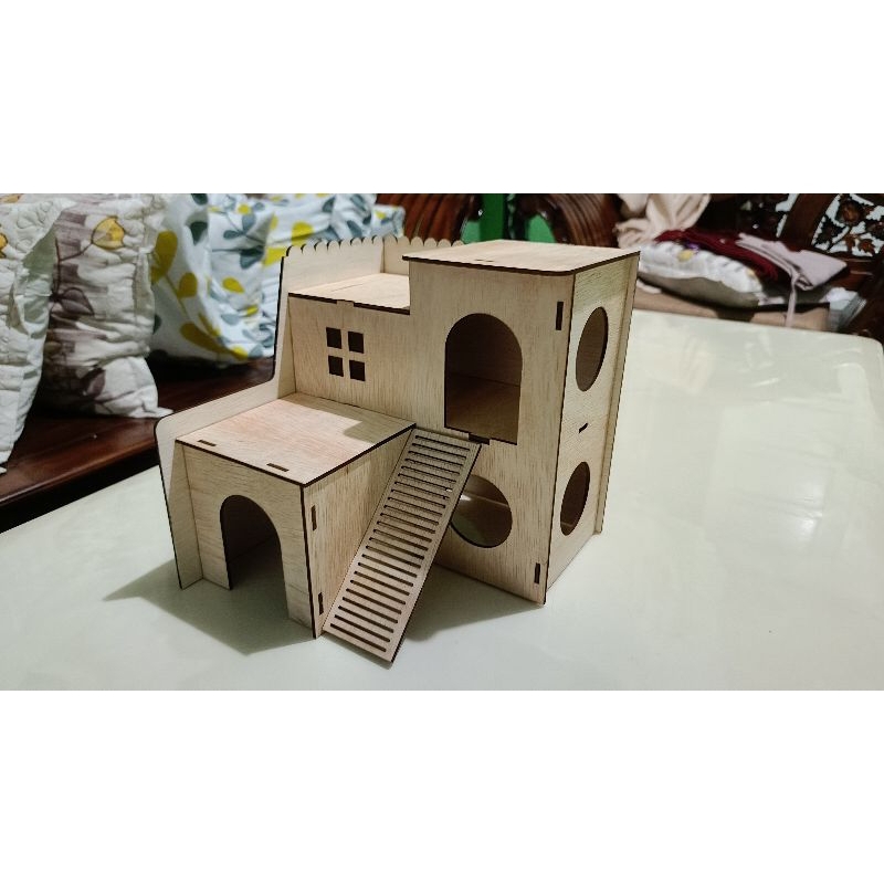 Rumah Kandang Hamster 2 Lantai