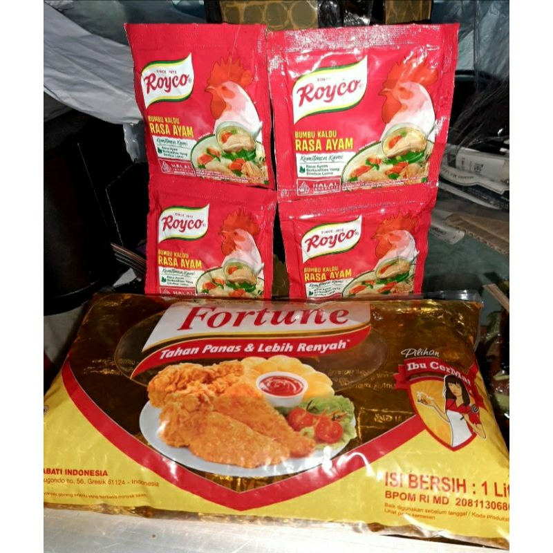 

Paket 1 isi Minyak Fortune Bantal plus 4 sachet royco