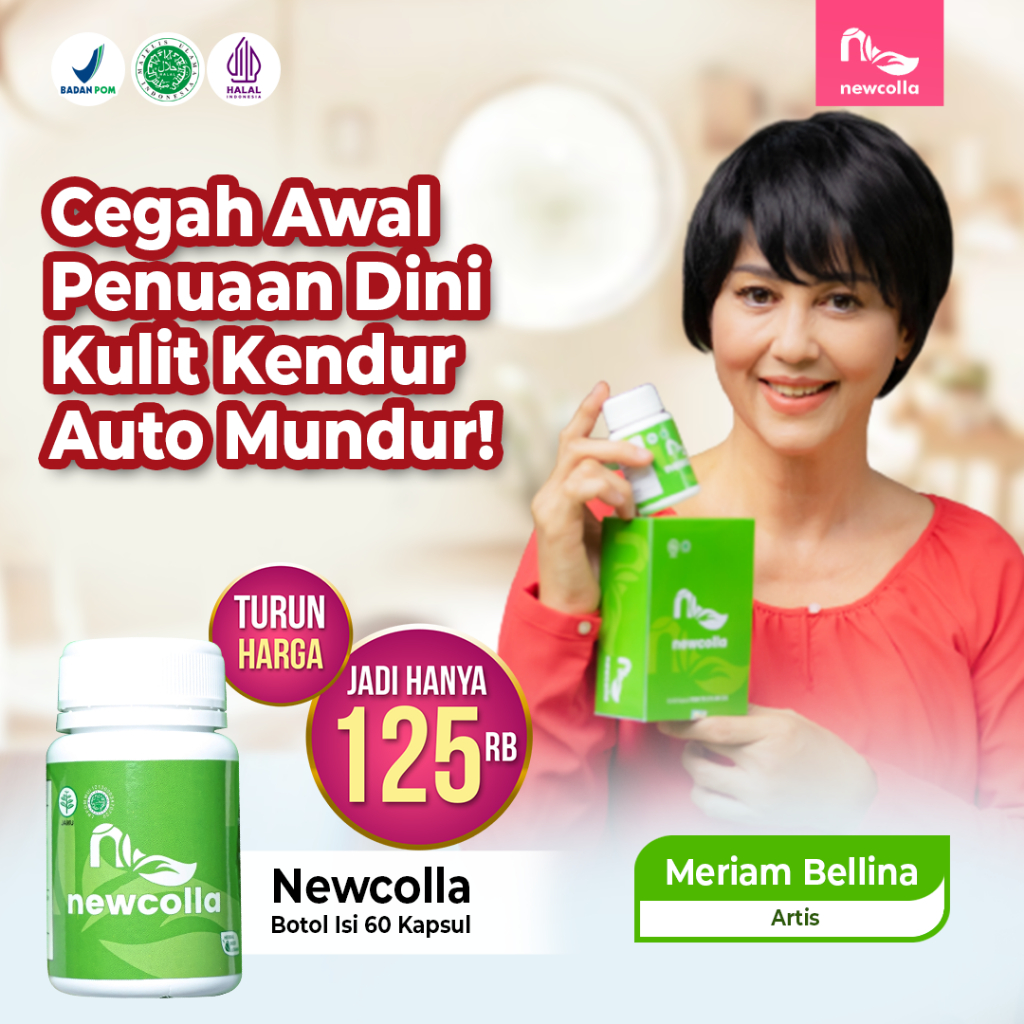 Newcolla Herbal Alami Pengencang Pencerah Kulit Tubuh Penurun Kolesterol ampuh bpom original