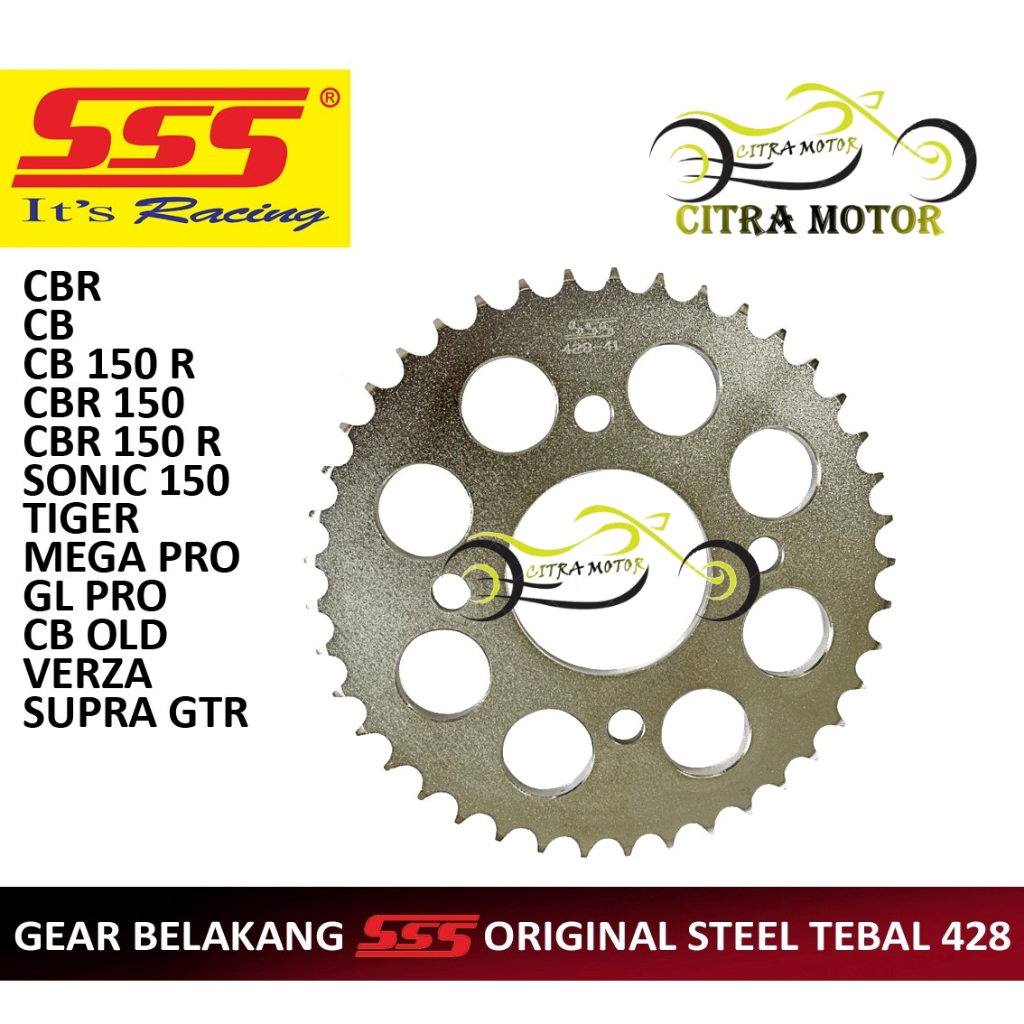 ( COD BAYAR DI TEMPAT ) GEAR BELAKANG 428 SSS ORIGINAL 38 39 40 GIR CB CBR CBR 150 CB150R SONIC 150 