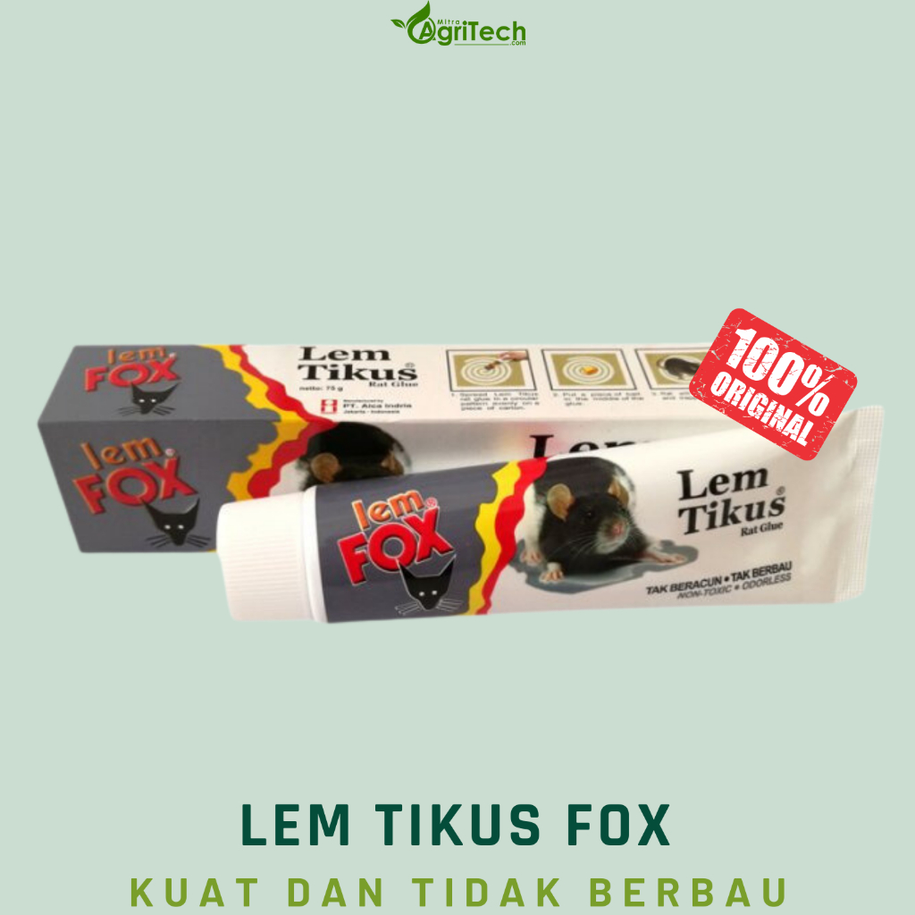 

LEM TIKUS FOX TUBE 75 GRAM RAT GLUE TAK BERACUN TAK BERBAU - FOX