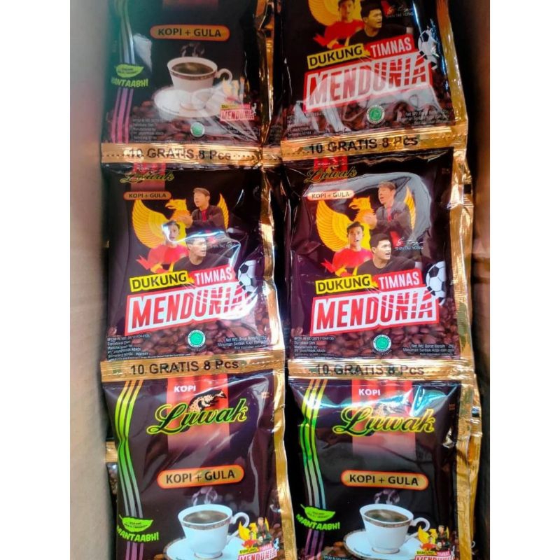 

Kopi luwak hitam + gula sachet renceng renteng 25gr