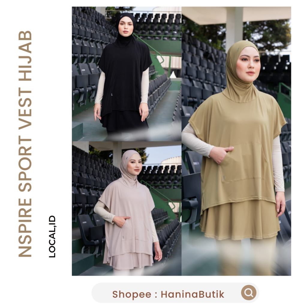 NSPIRE SPORT VEST HIJAB by LOCAL.ID