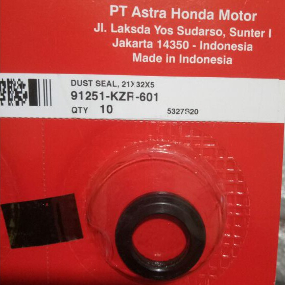 SEAL RODA DEPAN VARIO 125/VARIO 150 91251-KZR-601