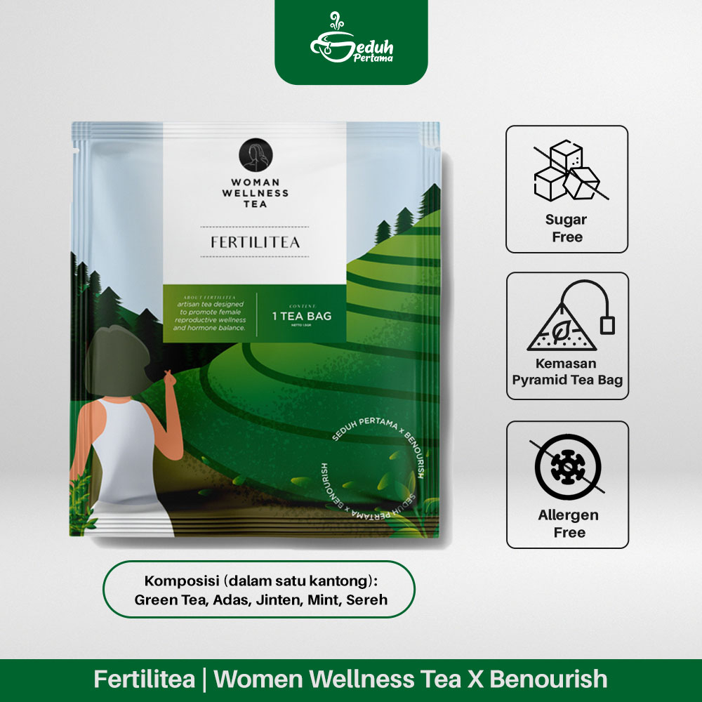 

Fertilitea | Women Wellness Tea X Benourish - Green Tea, Adas, Jinten, Mint, Sereh