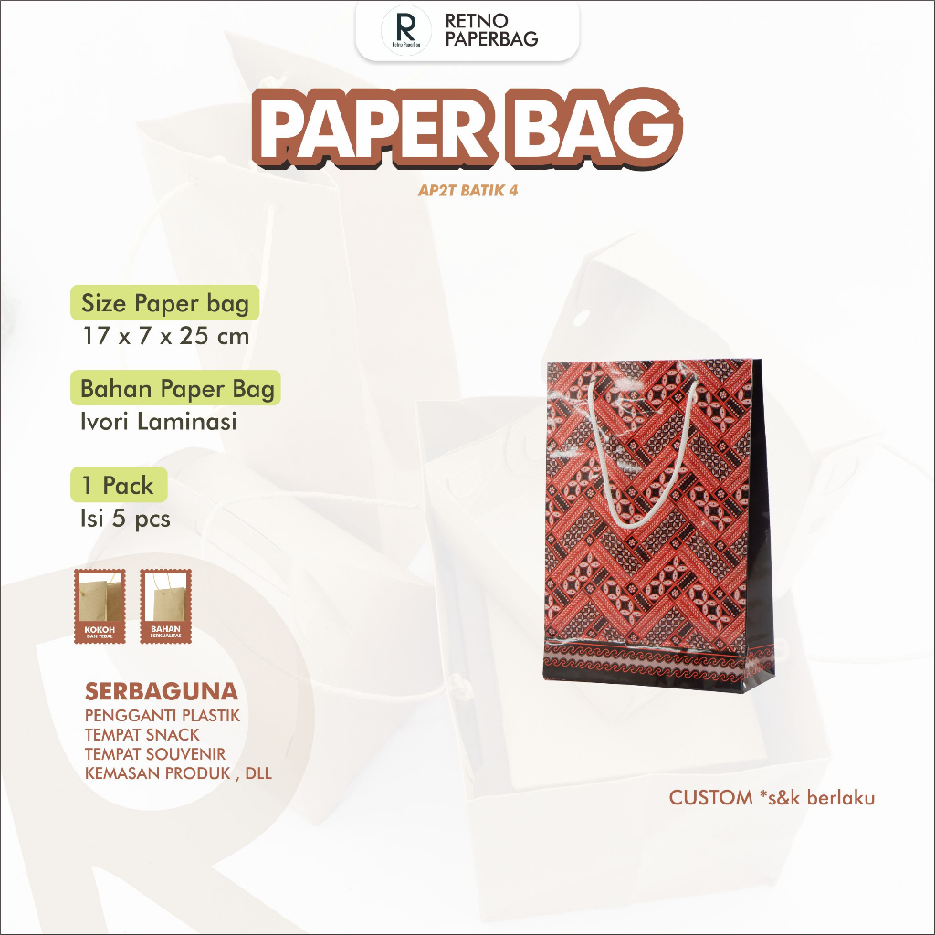 

Paper Bag Batik Tebal Serbaguna Tas Batik-Retno Paperbag