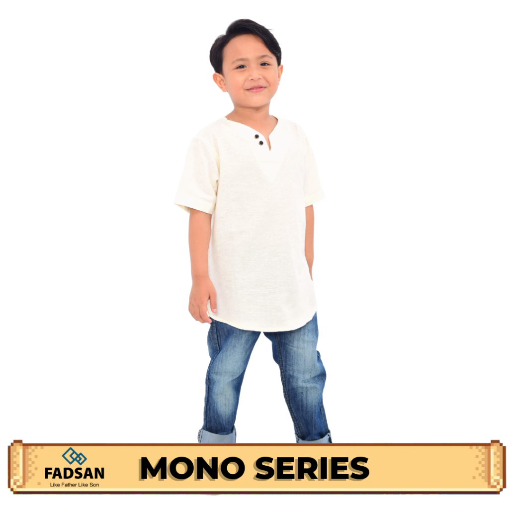 Fadsan Baju Kemeja Koko Bayi Kekinian Lengan Pendek Terbaru Mono Series