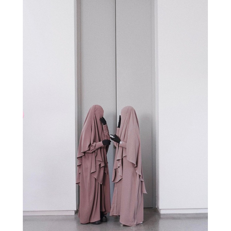 Elmadina French Khimar After Midnight (FK AM) XL Smoke Brown