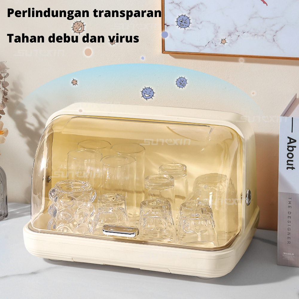 Sunxin Rak Piring Plastik S06/ Rak Cangkir / Rak Cangkir Gantung / Rak Piring Wastafel