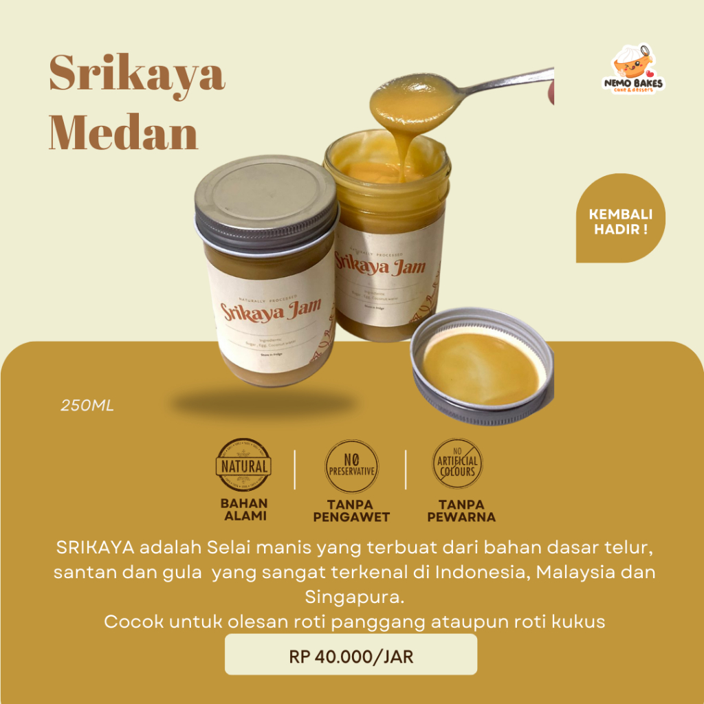 

SELAI SRIKAYA MEDAN HOME MADE TANPA PENGAWET