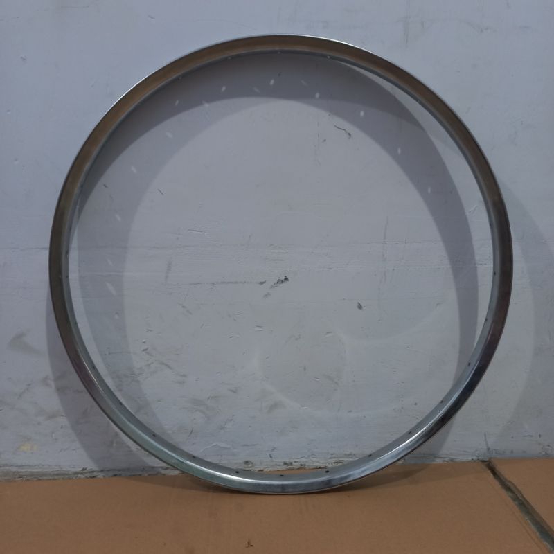 Velg Rims Sepeda 24 Inch Besi Chrome Lubang 28H Mini CTB MTB
