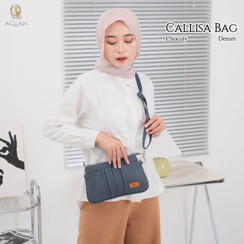 TAS SELEMPANG CALLISA BAG BY AQLAN BAHAN CHOCOLY PREMIUM ANTI AIR