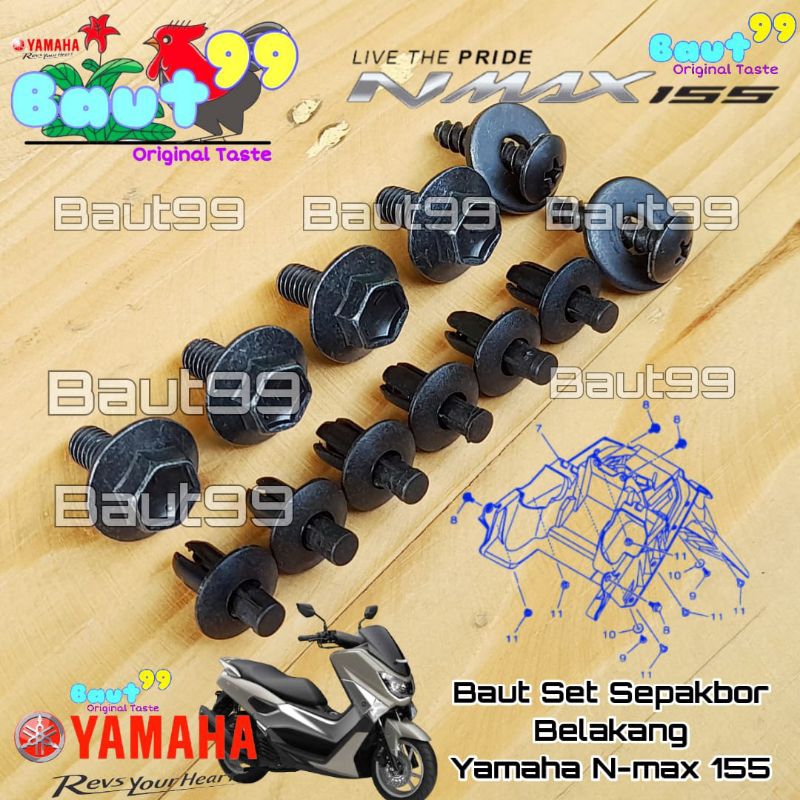 Baut sepakbor Yamaha N max 2015-2019