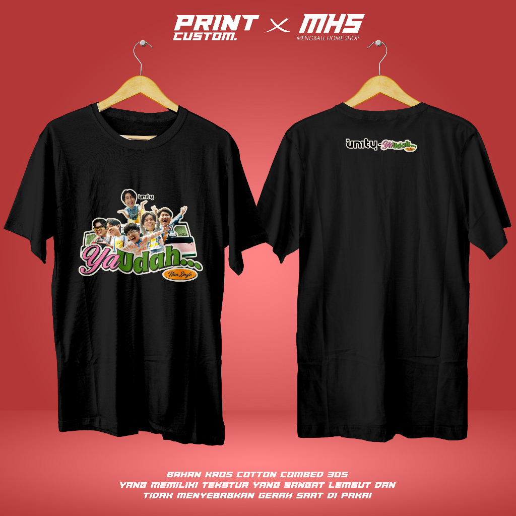 Kaos UN1TY YouN1T Ya Udah Lengan Pendek Cotton Combed 30s - Kaos Custom - Kaos Boyband