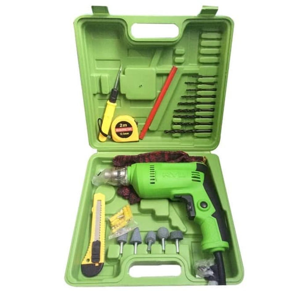 Dijamin Murah BOR BOLAK BALIK SET KOPER  bor RYU JAPAN 10mm set box Mesin Bor Tangan Listrik Set per